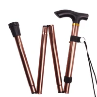 walking stick telescopic baton hiking trekking poles aluminum alloy metal folding cane crutches pole for elderly people
