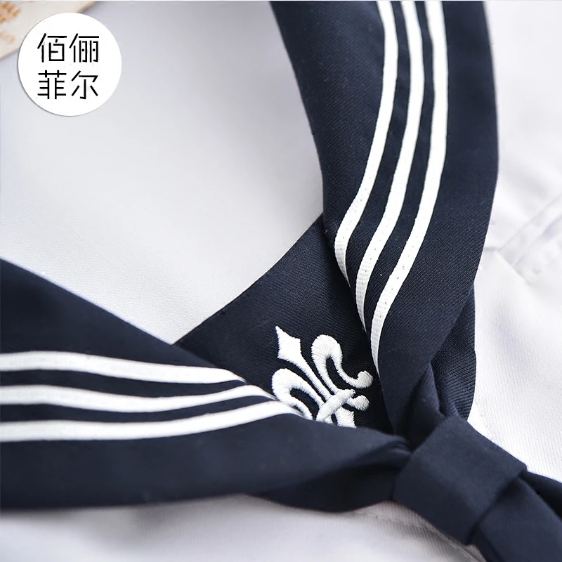 

Japanese Uniform Sailor Suit White Wuben Kansai Lapel Orthodox Summer Clothing College School Uniform school girl uniform
