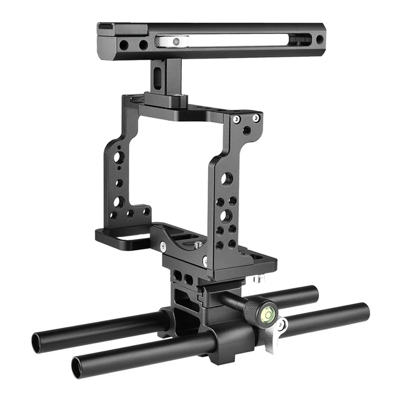 

FFYY-C15-B Camera Cage + Top Handle Kit Aluminum Alloy with Cold Shoe Mount for Nikon Z6/Z7 DSLR Camera