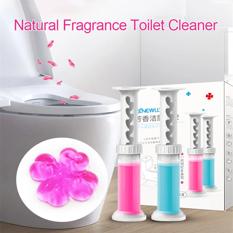 

6pcs FourLeafClover Toilet Cleaning Gel Toilet Deodorant Air Freshener Toilet Gel Flower Household Aromatic Cleaning Tools