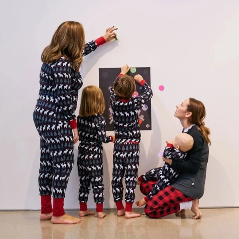 Рождественские пижамы Семейные комплекты Рождественский Семейный комплект для