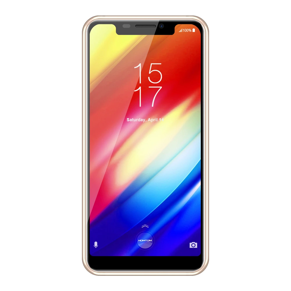 Мобильный телефон HOMTOM H10 Android 8,1, четыре ядра, 4 Гб ОЗУ, 64 Гб ПЗУ, 3500 мА/ч, 16 Мп+ 2 Мп, задняя камера, боковой смартфон с отпечатком пальца