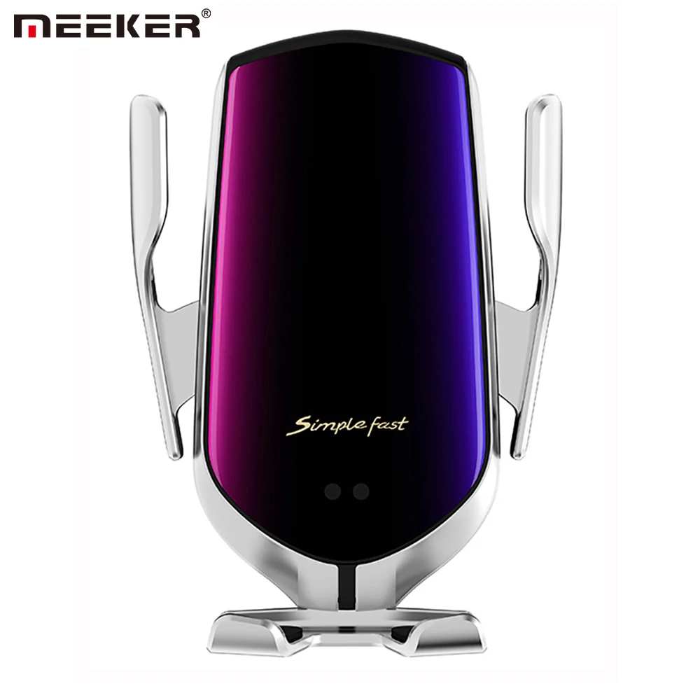 Meeker 10 Вт Автомобильный держатель для телефона инфракрасный автоматический зажим Быстрая зарядка беспроводное автомобильное зарядное устройство крепление для iPhone huawei samsung Smart sensor