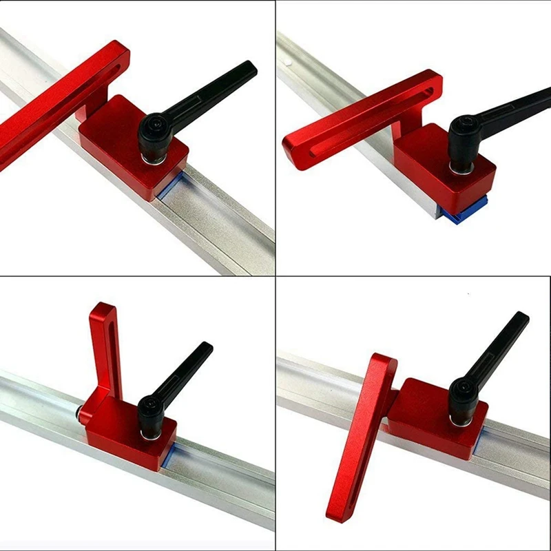

Woodworking Chute Stopper T-Track Locator Guide Rail Woodworking Positioning Tool