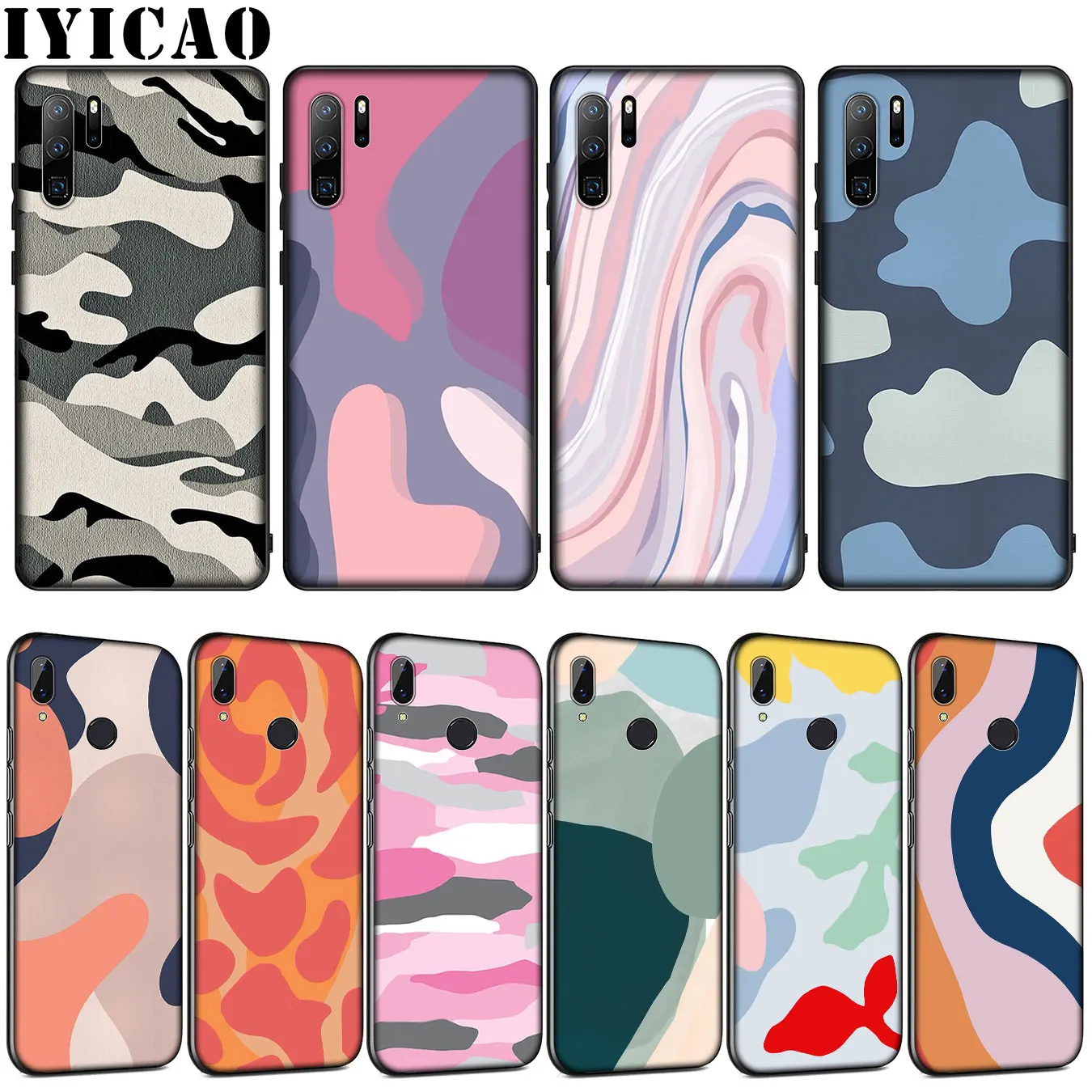 Мягкий силиконовый чехол IYICAO с камуфляжным рисунком для Huawei P30 P20 Pro P10 P9 Lite Mini 2017 2016