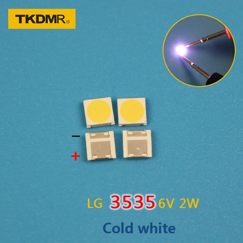 TKDMR 30 шт./лот для LG SMD СВЕТОДИОДНЫЙ 3535 6 в холодный белый Чип-2 2 Вт для ТВ/ЖК Подсветка ТВ Приложение