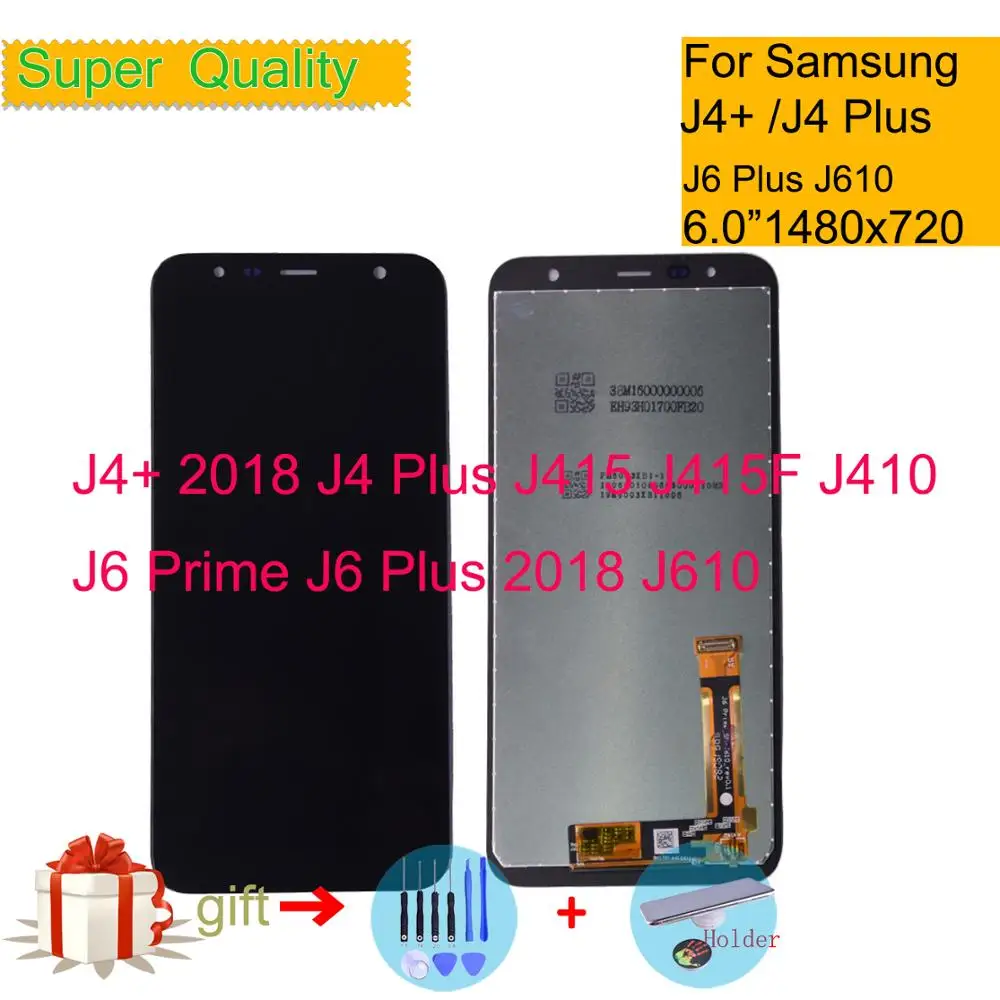 

Original For Samsung Galaxy J4+ 2018 J4 Plus J415 J415F J410 J6 Prime J6 Plus 2018 J610 LCD Display Touch Screen Sensor Assembly