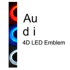 Светодиодный светильник-эмблема 5D для автомобилей, 18x5,8 см, для audis A3, A4, A5, A6, A7, A8, Q2, Q3, Q5, Q7, S3, S4, S5, S6, S7, S8, TT