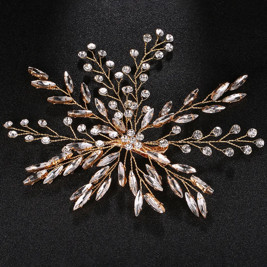 Свадебные и женские заколки Стразы с кристаллами свадебные для волос головные