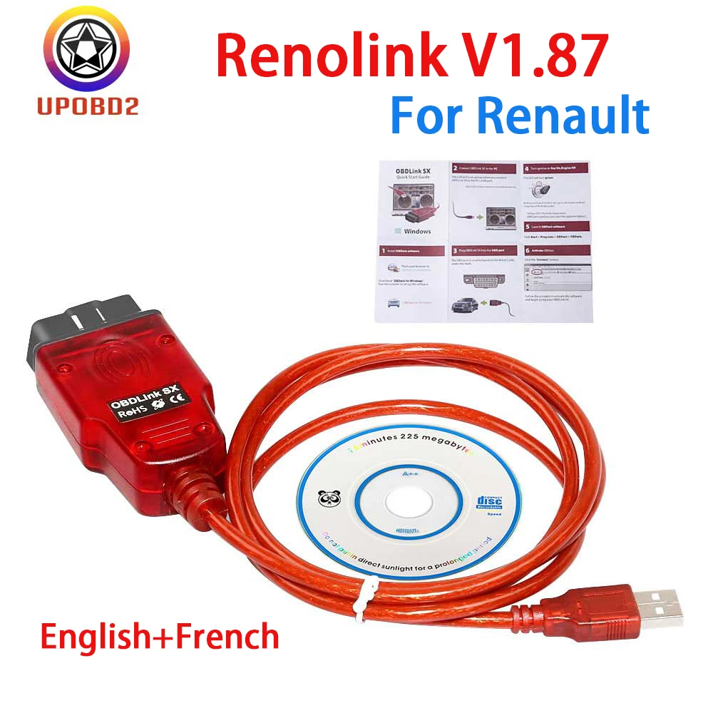 Программатор ЭБУ Renolink V1.87 для Renault Сброс ключ кодирования UCH подходит приборной