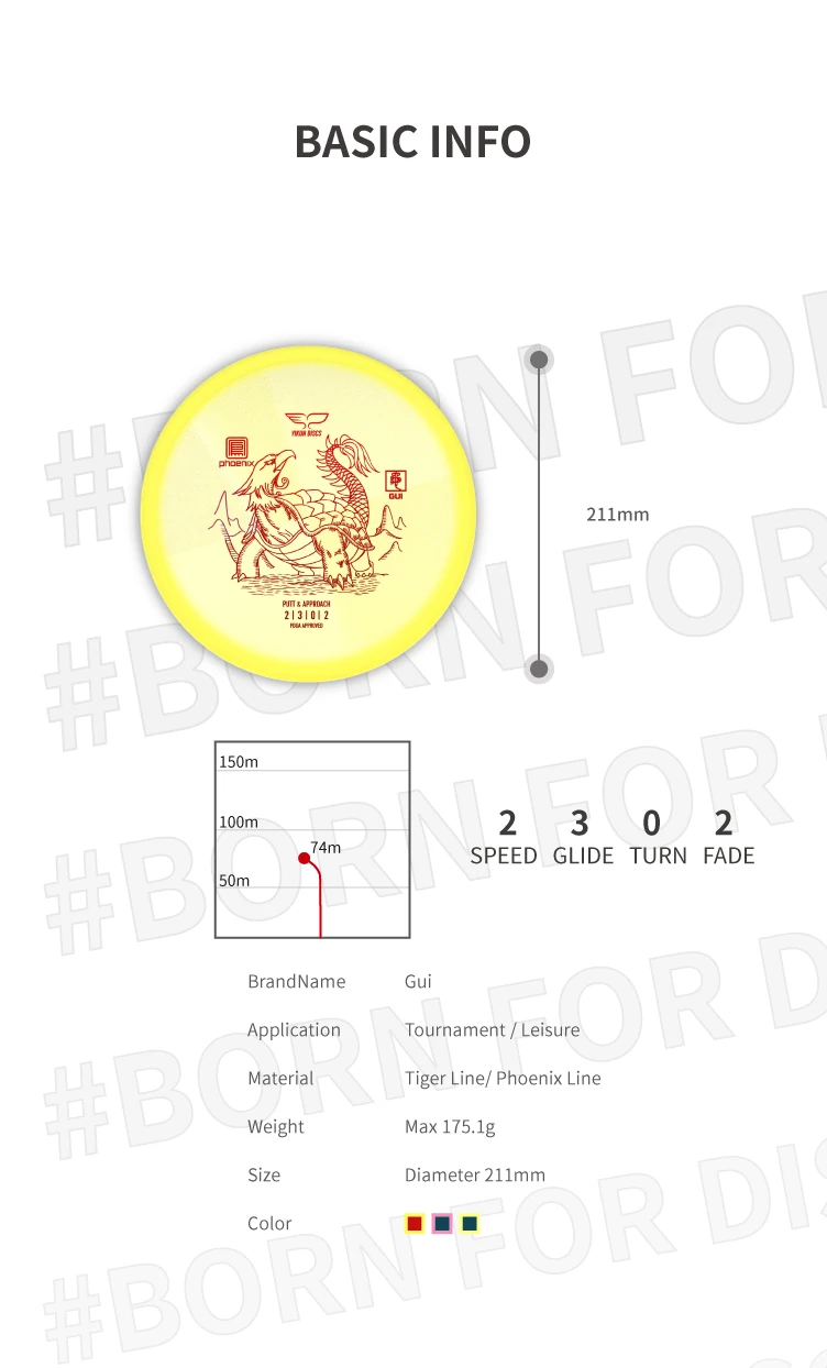 YIKUN диски PDGA одобренный диск Гольф диск Putter Gui Черная пятница