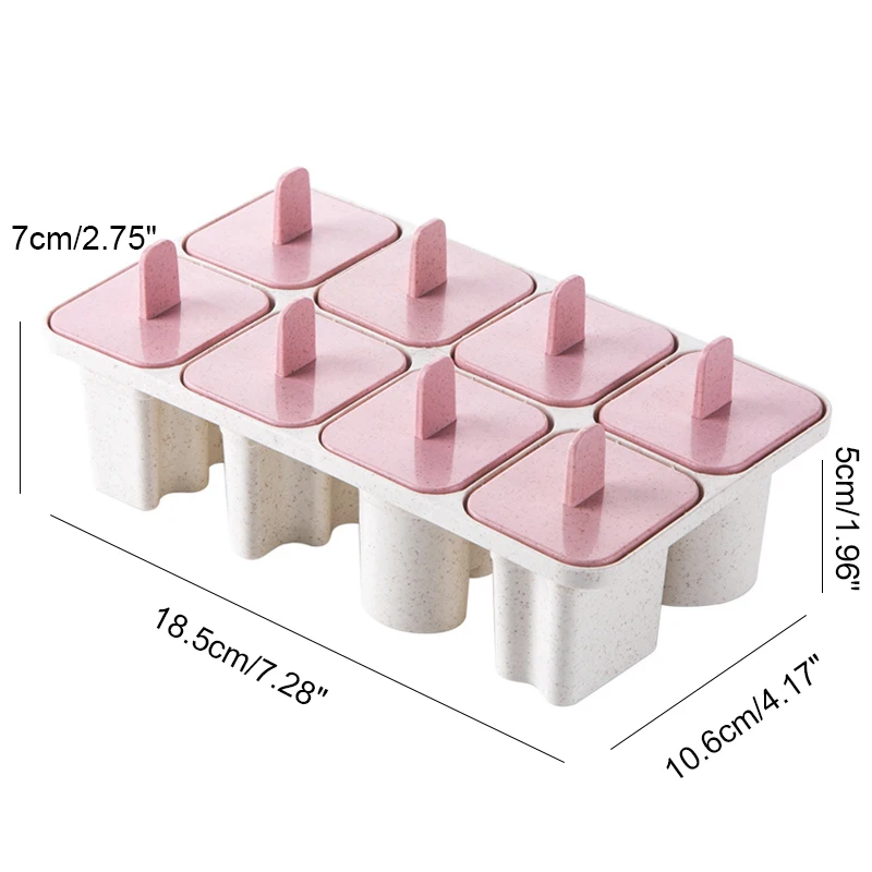 

8 Grids Popsicle Ice Cream Maker Ice Mold Household Refrigerator Accessories Popsicle Make Frozen Ice Cream Tubs
