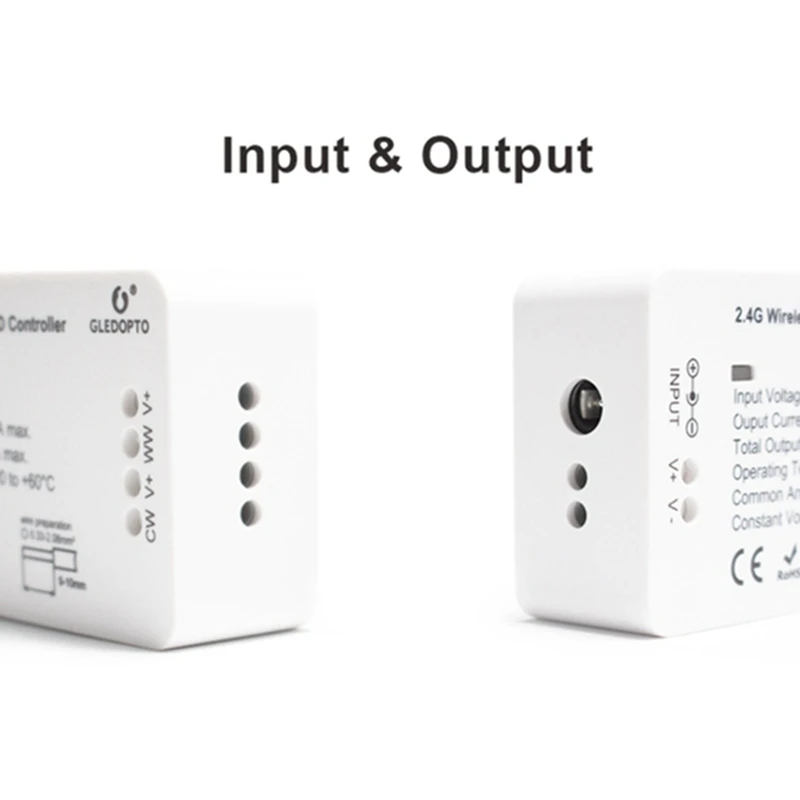 

GLEDOPTO WW/CW Smart Control Zigbee System Wireless Control Led Lighting Controller 12V-24V Rgb Dimming Switch LED 2Pcs