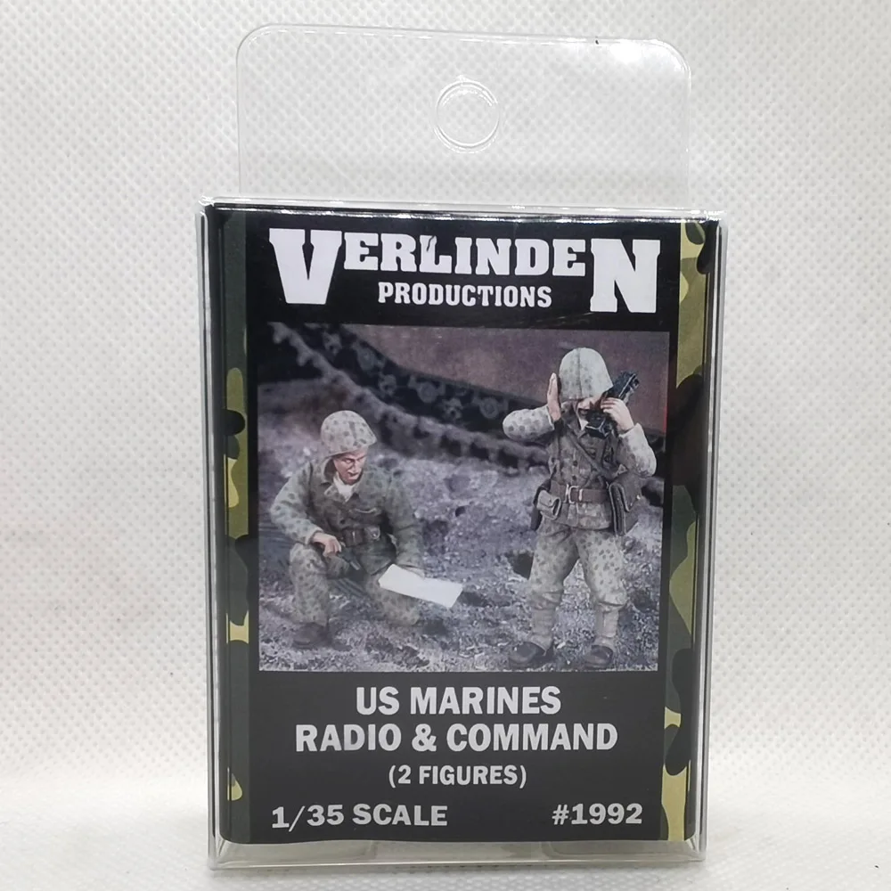 

1/35 USMC Marines Radio & Command in Pacific War WWII(2 Figures/Set) VERLINDEN #1992 Resin Kits Unassembled Uncolored