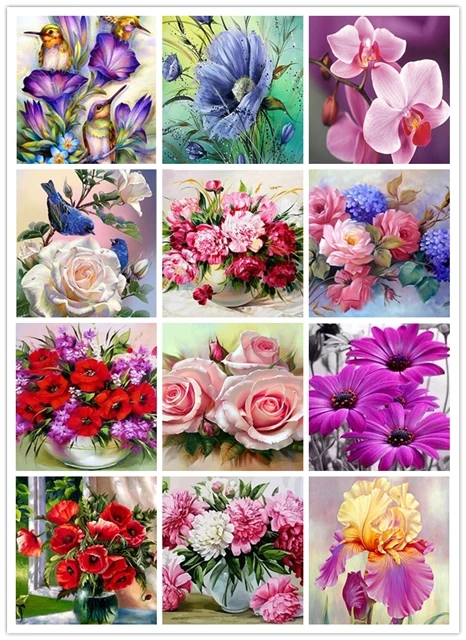 

Diamond Painting Full Round/square Rhinestone 5D DIY Art Embroidery Flower Pictures Cross Stitch Home Decoration Handmade Gift