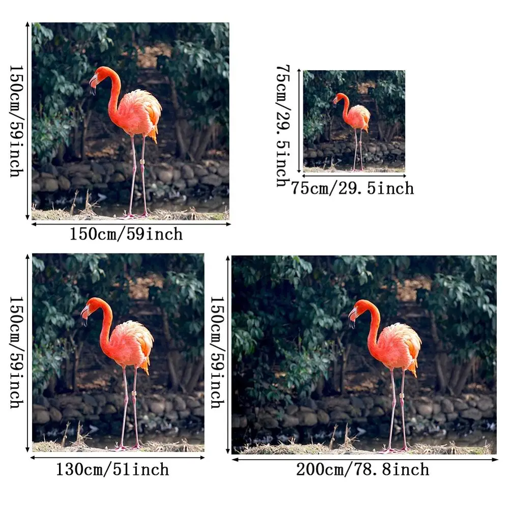 Гобелен с изображением фламинго оленя птицы единорога хиппи мандалы Настенная