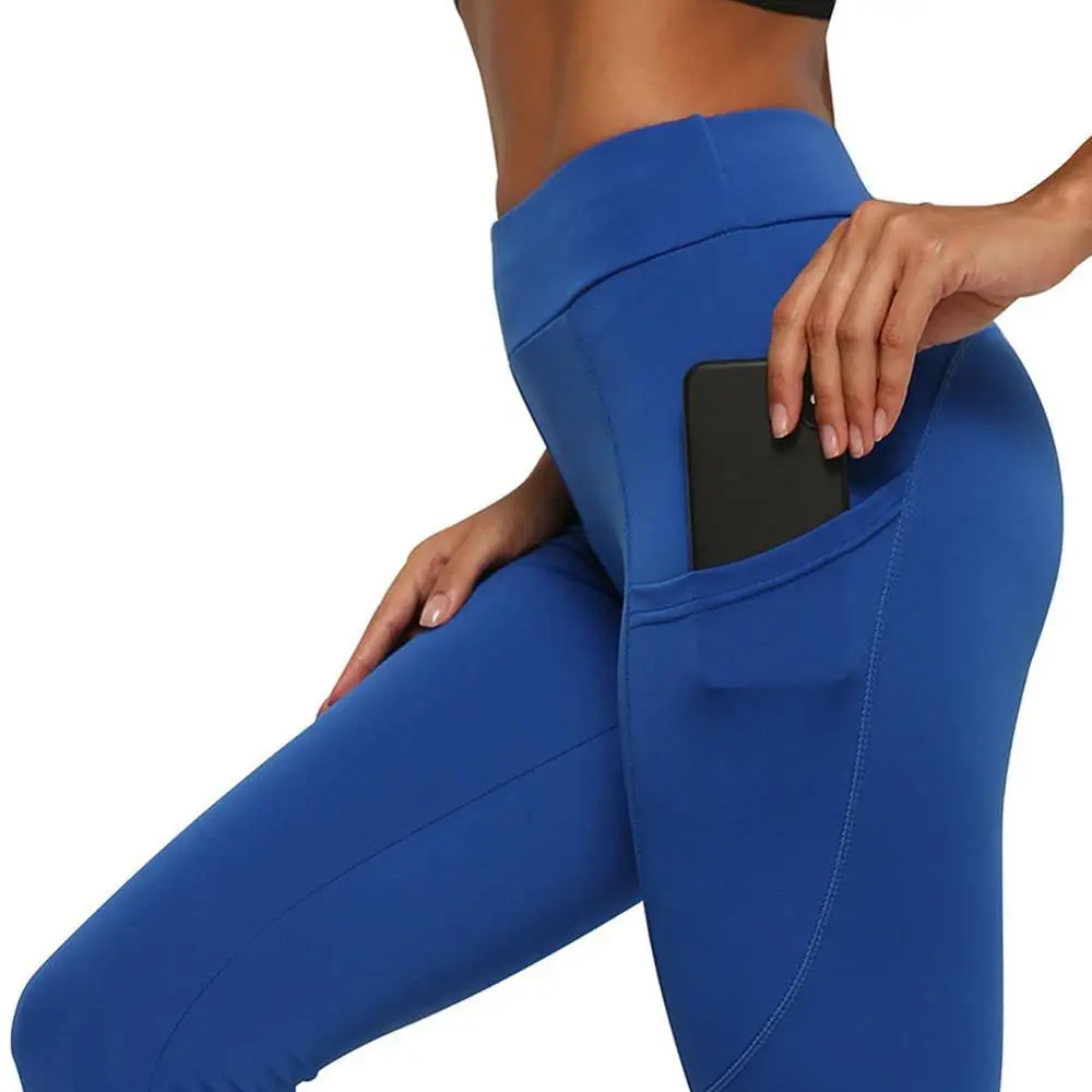 

Explosive fashion side mobile phone pocket high waist running sports fitness yoga leggings sweatpants
