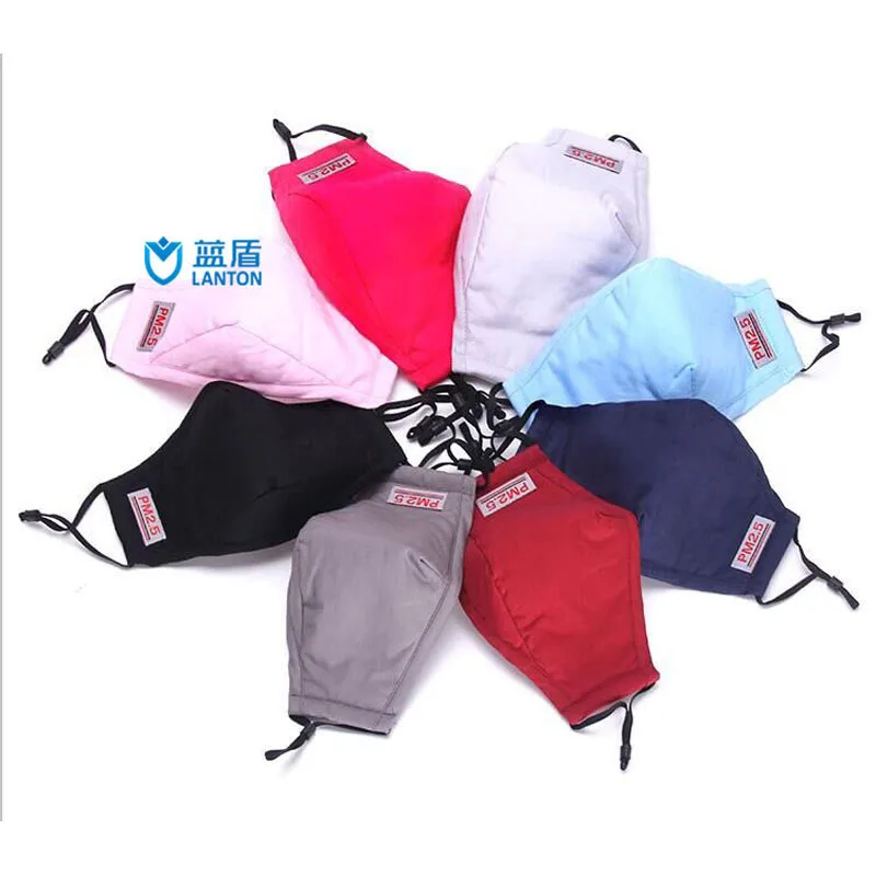 PM2.5 хлопковая противопылевая маска для рта с фильтром из активированного угля