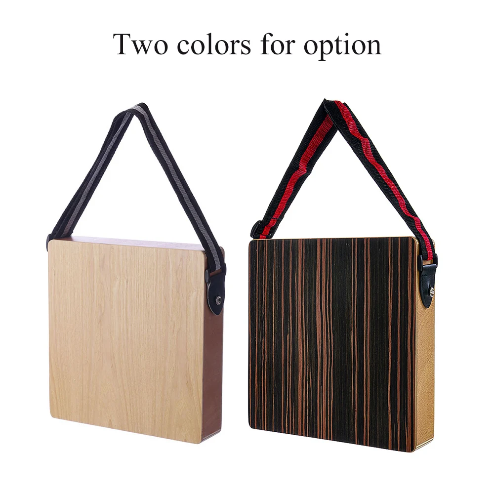 

Cajon Boxdrum Travel Drum Accompaniment Music Boxdrum Percussion Instrument Solid Wood Portable with Strap
