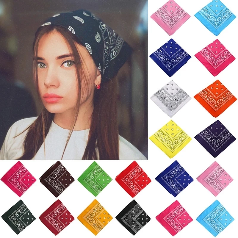 

Sdaweis Bohemian Print Bandana Hair Bands for Girls Women Kids Unisex Square Scarf Turban Headband Hair Accessories