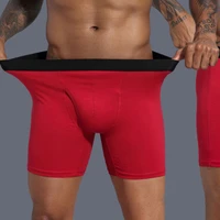 5 pcslot new european american mens underwear high quality cotton open comfortable large size long sports mens boxer briefs