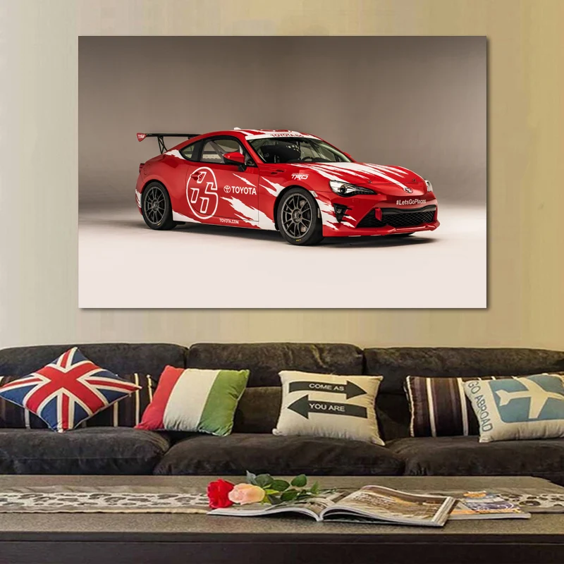 Современные художественные плакаты и принты Toyotas Тюнинг автомобиля GT86 CS красный