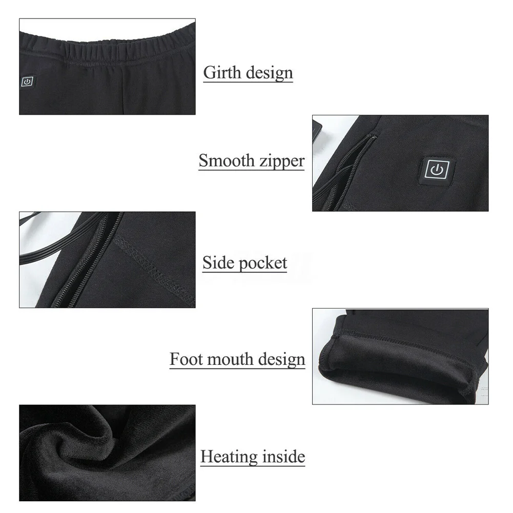 Штаны унисекс с электроподогревом зимние теплые леггинсы эластичные DOD886 |