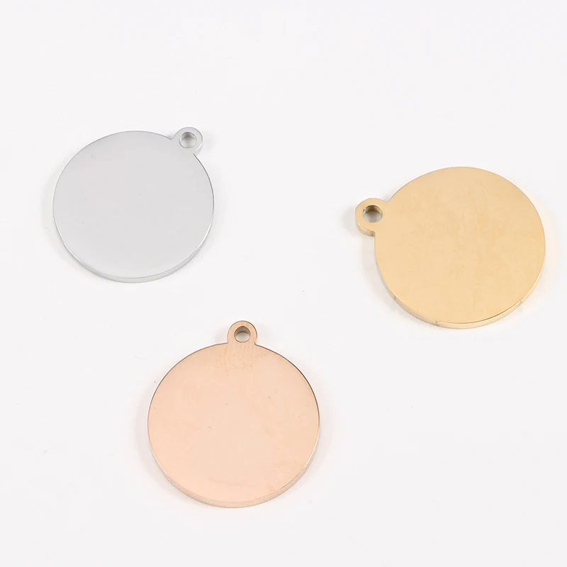 Круглые Подвески из нержавеющей стали зеркальная полировка 22 х19 мм подвески с