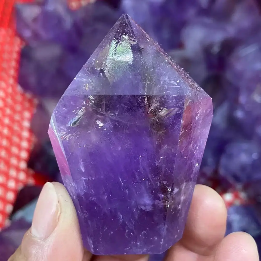 

1pcs TOP!!! Rare Unique skeletal AMETHYST QUARTZ crystal point