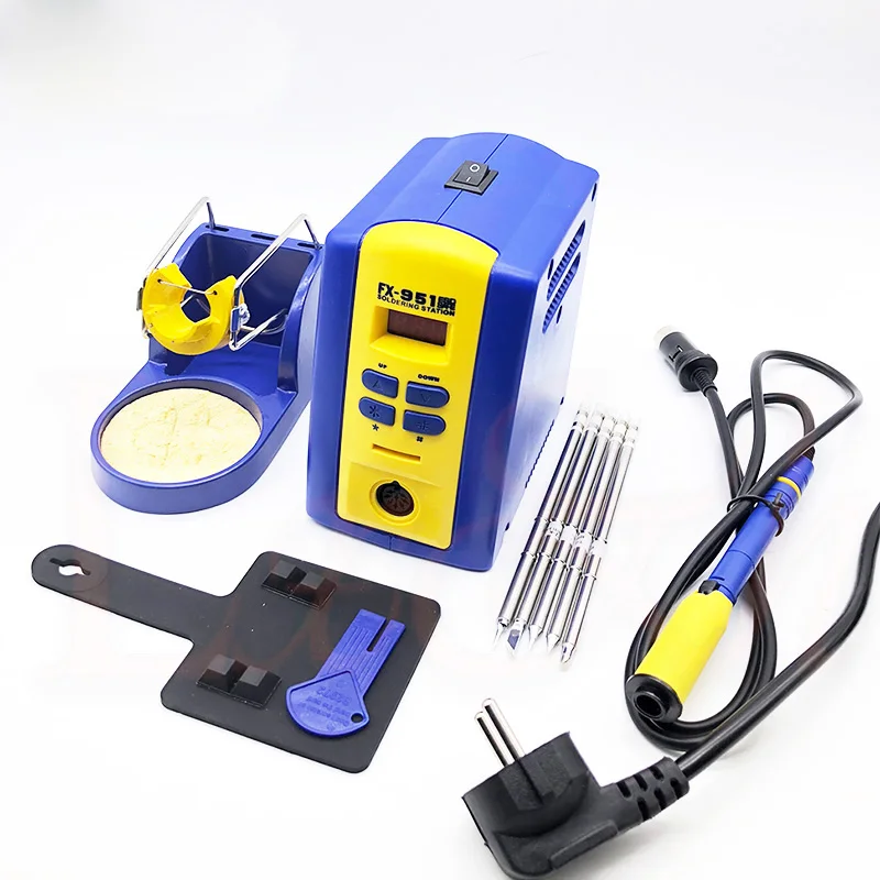 Горячее предложение! Распродажа! без примесей свинца и EU/US Штепсель 220 V/110 v термостатическая пайка ESD FX-951 паяльная станция FX-951 паяльная система - Цвет: B
