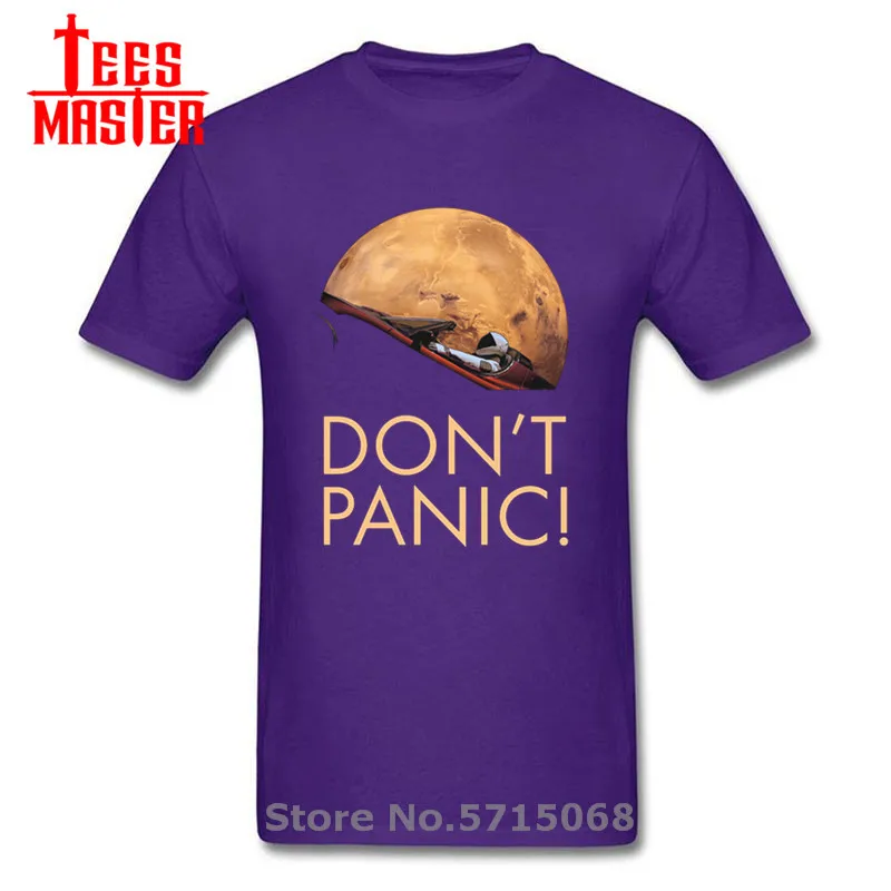 Новинка 2020 необычная Мужская футболка с эмблемой Марса SpaceX Starman не запаниковать