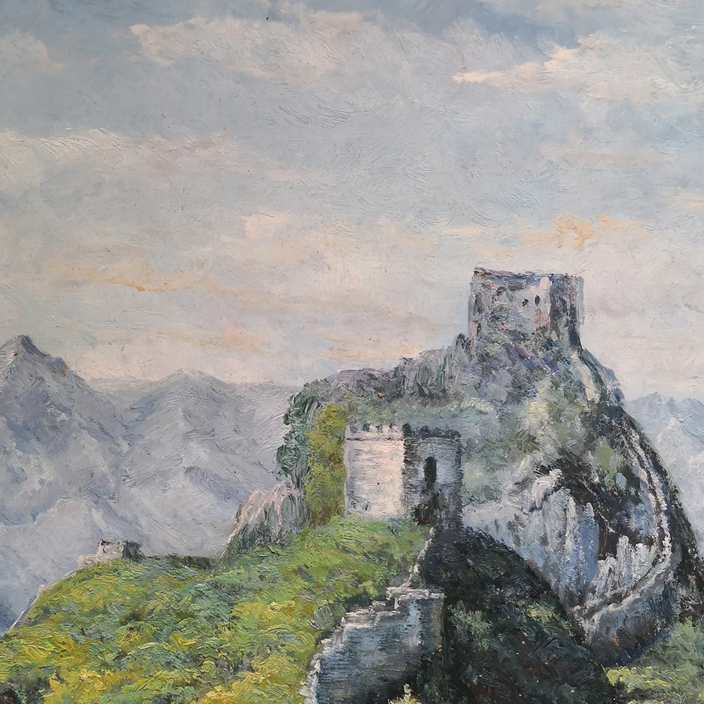 

Chinese Great Wall Landscape Handpaint Oil Painting by Professional Artist