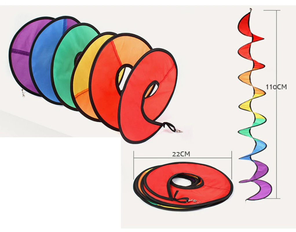Радужная спиральная мельница ветра вертушка Декор для дома и сада украшения
