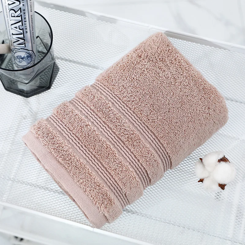 Банное полотенце из чистого хлопка влагопоглощающее быстросохнущее однотонное