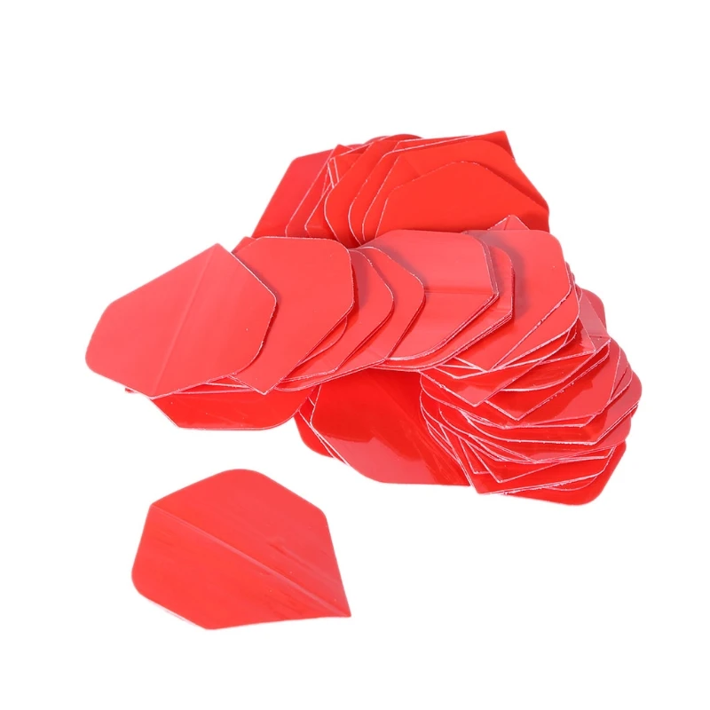 

50pcs High Quality Pure Color Dart Wing Tail Professional PET Darts Flight Fin