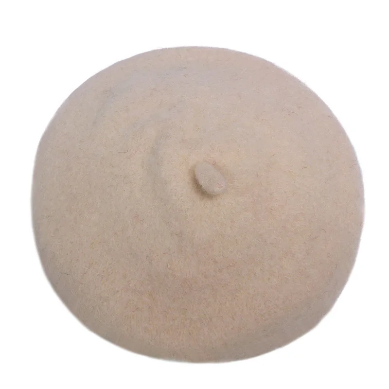 New Autumn Fashion Berets Solid Color Warm for Children Girls Winter Soft Thin Wool Beret French Artist Red Beanie Child Hat Cap |