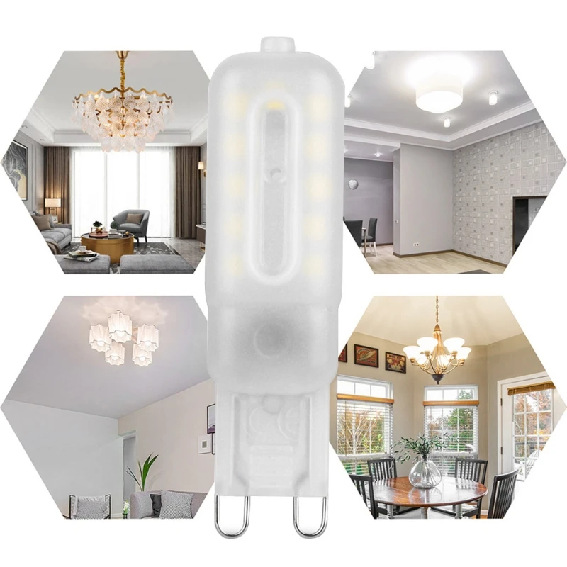

10Pcs G9 LED Lamp 5W Cold White 6000K 220V Replaces Halogen Lamps Not Dimmable