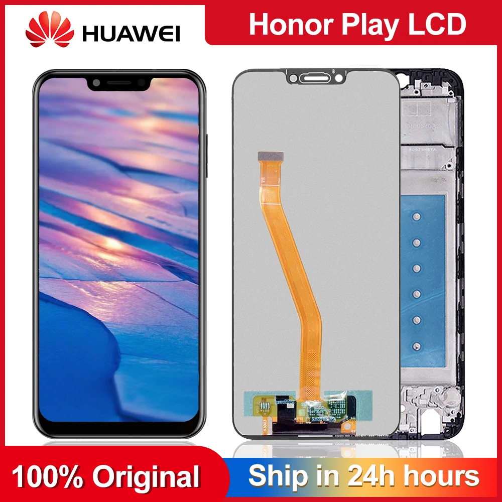 Оригинальный сенсорный ЖК-дисплей 6 3 дюйма для Huawei Honor Play дисплей с рамкой и