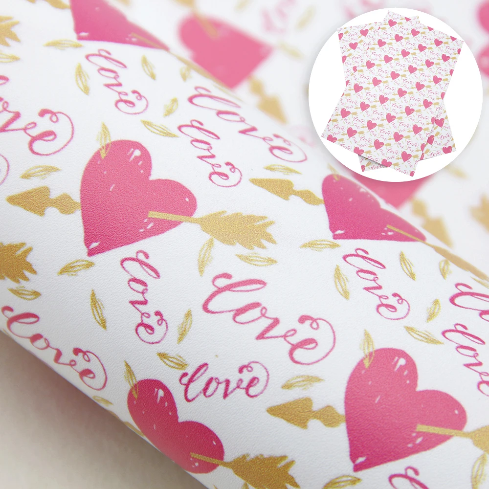 Аксессуары David 20*33 см гладкая Синтетическая кожа с принтом сердца для