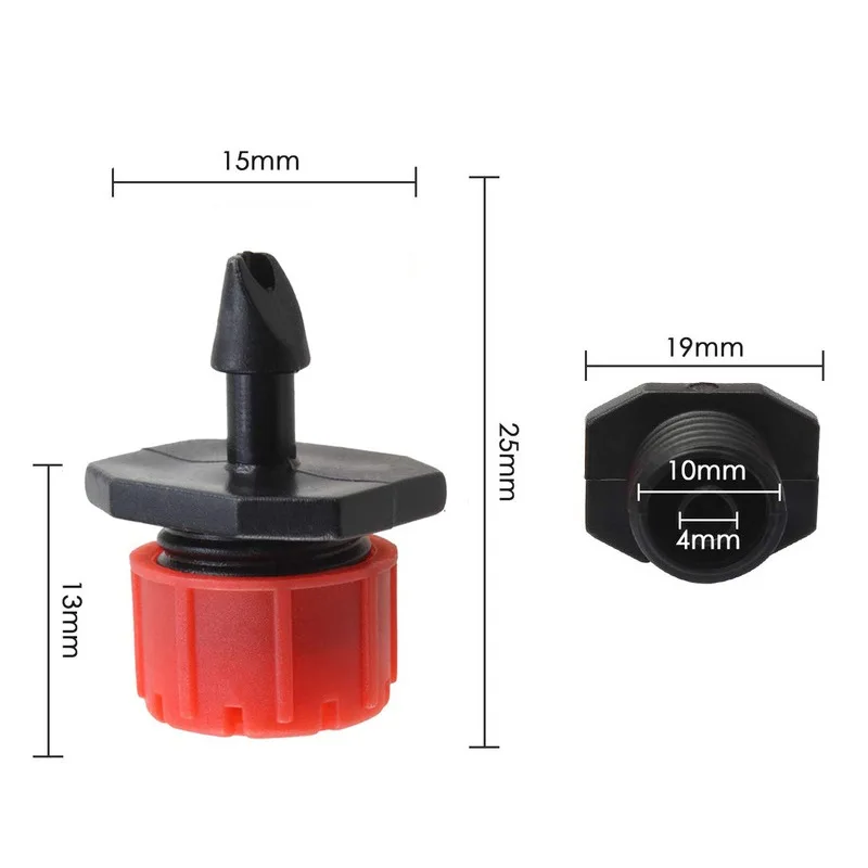 

100PCS 4/7mm Garden Irrigation Nozzle Adjustable Dripper Sprinkler Emitter Micro Drip Balcony Yard Greenhouse Watering Spray
