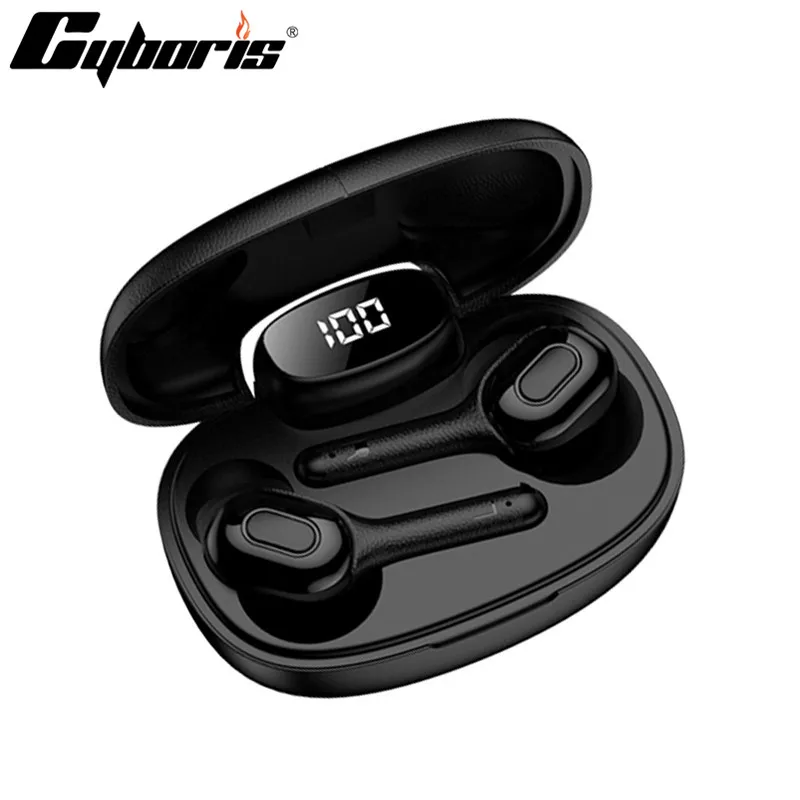 TWS стереонаушники Cyboris 20 часов работы Bluetooth 5 0 спортивные портативные наушники для