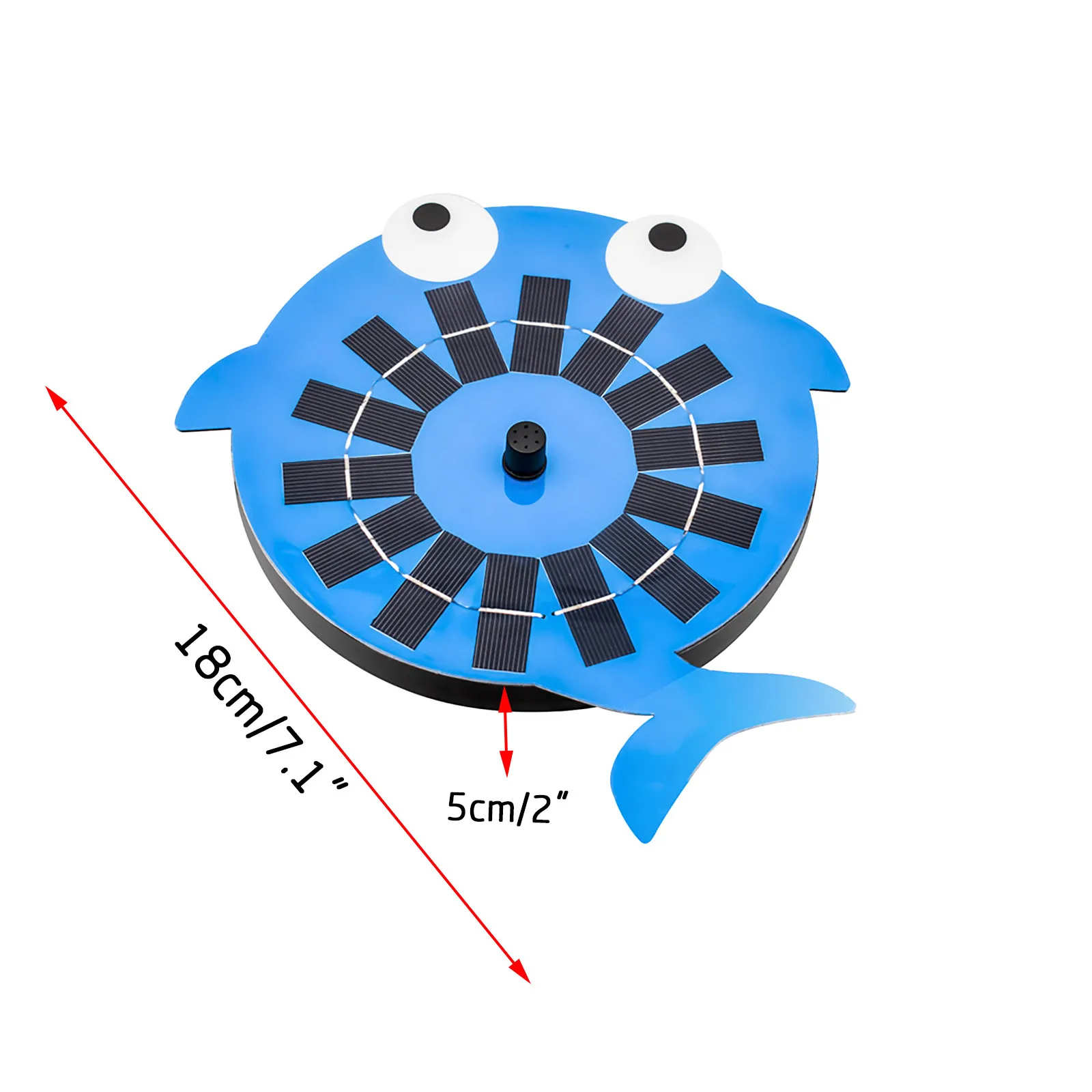 

1.8W 7V Solar Energy Fountains Floating Cute Whale Shape Outdoor Decoration Pool Water Feature Floating Fountains Zonnefontein