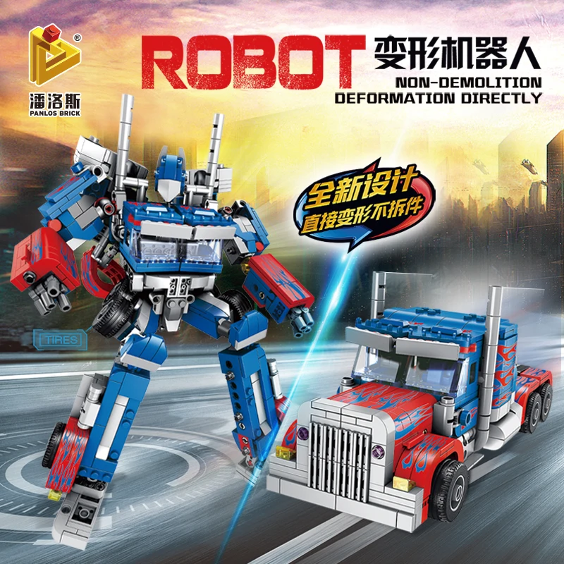 

833pcs Creator Optimus Transformation Robots Car Figure City Building Blocks Bricks Toys Compatible Legoed Technic Bricks Toys
