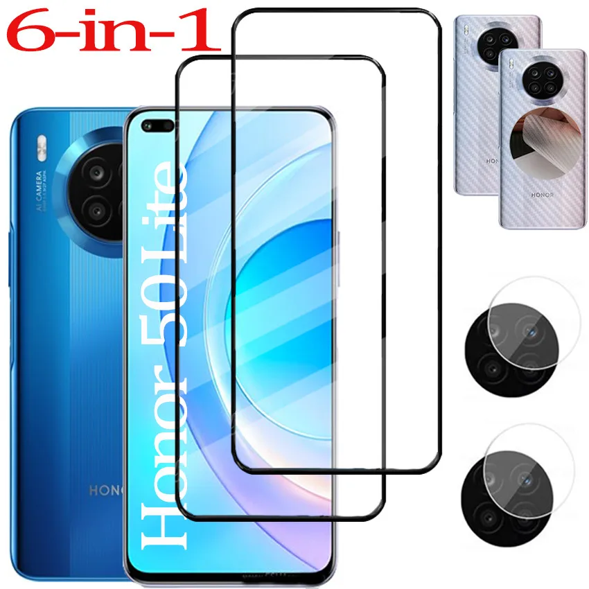 

1-6 PCs protective glass for honor 50 Lite screen protector honor-50-lite phone glass honor 50lite camera film