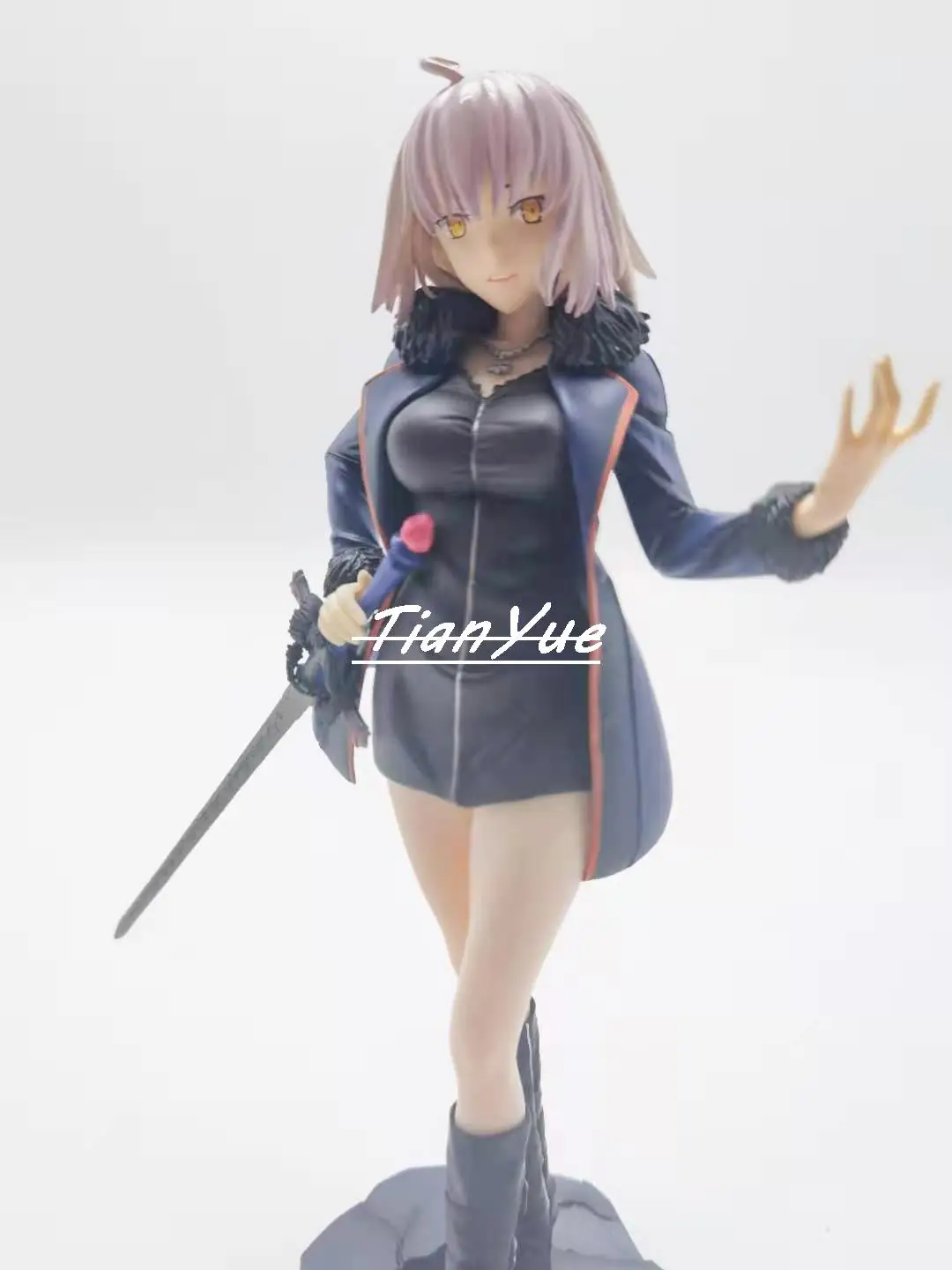

Fate Grand Order Joan of Arc Figure Black Coat Ver. Sexy PVC Figure Model Toy 25cm