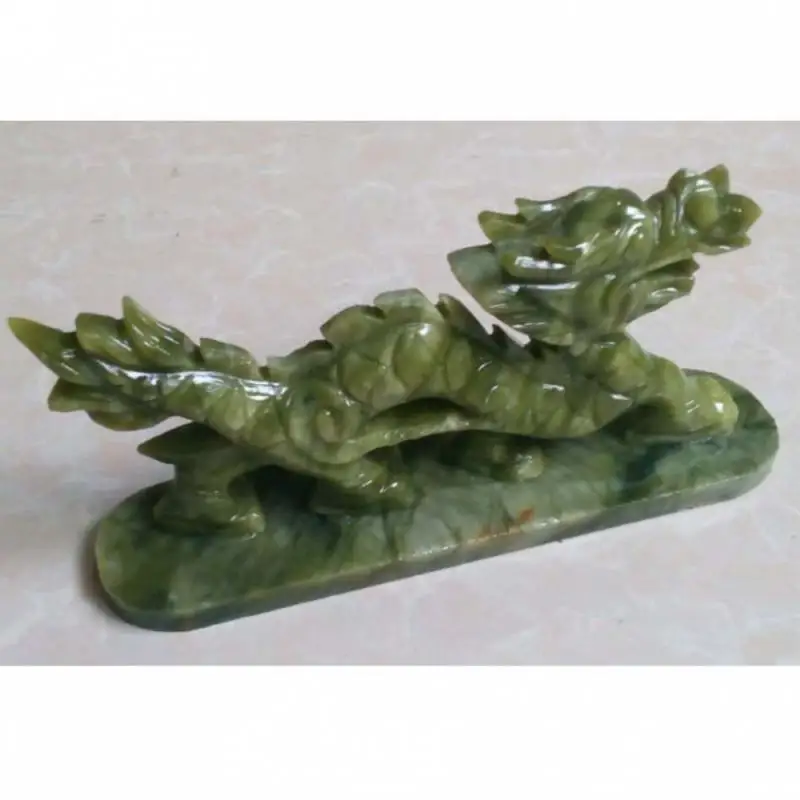 

100% China's natural jade statues of hand-carved statues of dragons