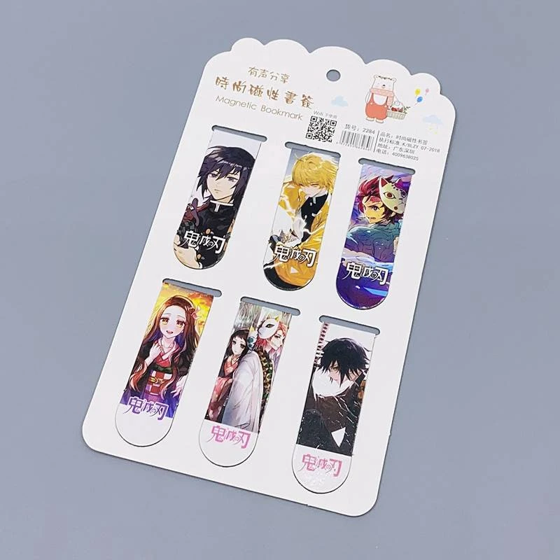 Закладка-книжка магнитная металлическая в стиле аниме Demon Slayer Kimetsu No Yaiba Kamado Tanjirou 6