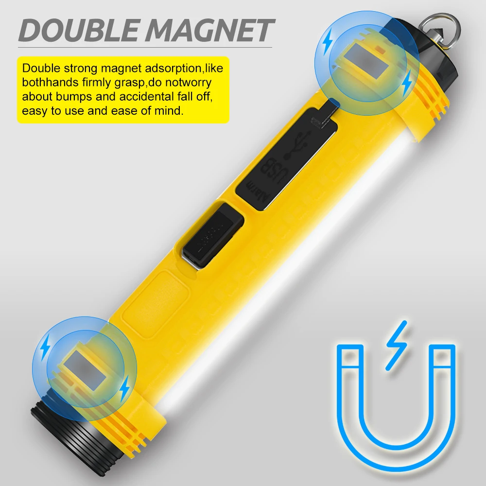 Super Bright Portable Lanterns XPG+COB Work Light USB Rechargeable With Built-in Battery Waterproof Warning Zoom 3 Modes | Лампы и
