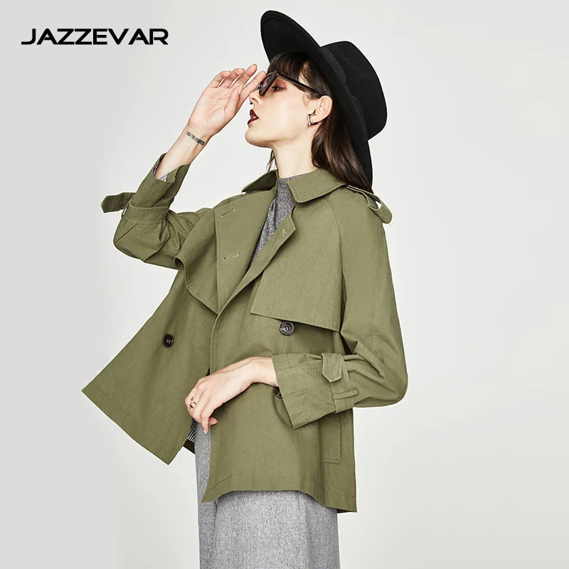 Тренчкот женский модельный двубортный ветровка Водопад свободная верхняя