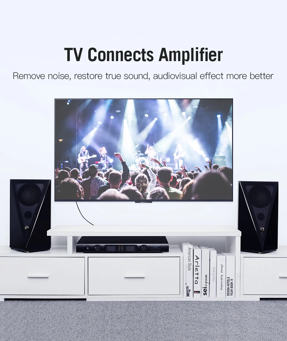 

2RCA to 2 RCA Male to Male Audio Cable Gold-Plated RCA Audio Cable 1m 2m 3m 5m for Home Theater DVD TV Amplifier CD Soundbox